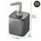 mDesign Small Square Metal Refillable Liquid Hand Soap Dispenser Pump